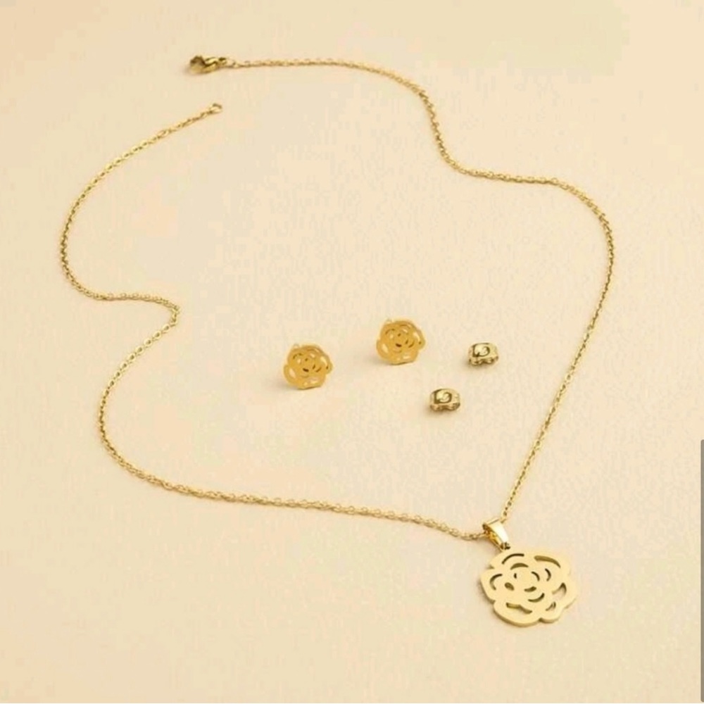 April Flower Stainless Steel Set
